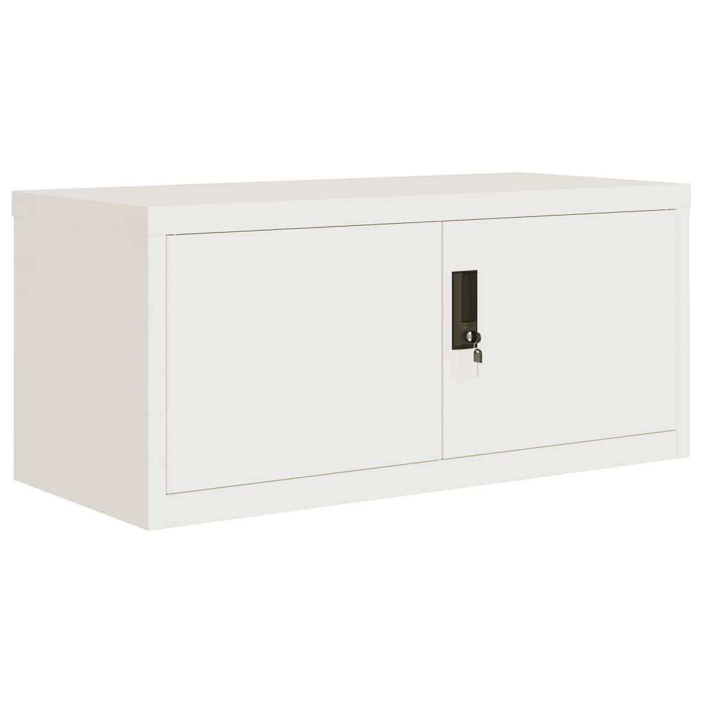 File Cabinet White 90x40x240 cm Steel